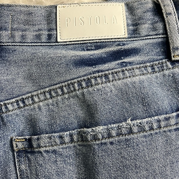 PISTOLA womens Button Fly Straight Leg
High Rise Destroyed Jeans Size 28 - Picture 10 of 10